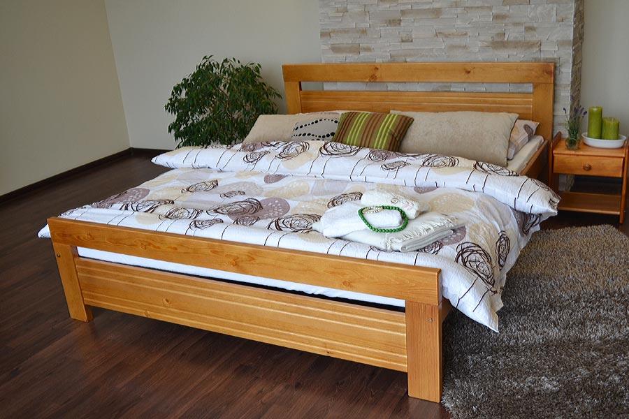 Postel z masívu SÁRA 200X120 CM OLŠE