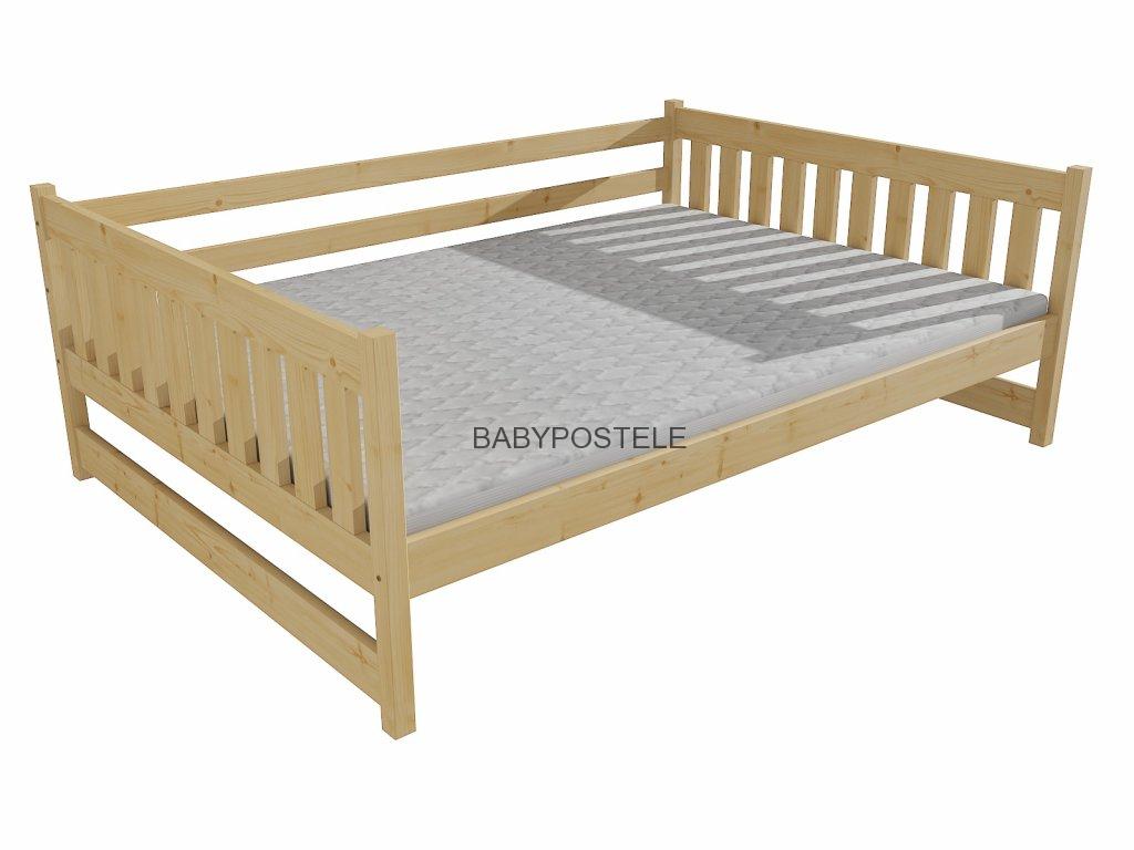 Postel z masívu 140x200 cm bílá