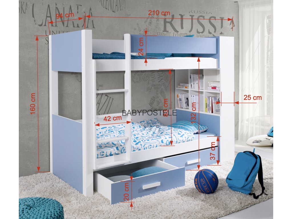Patrová postel 200x90 cm mnoho barev