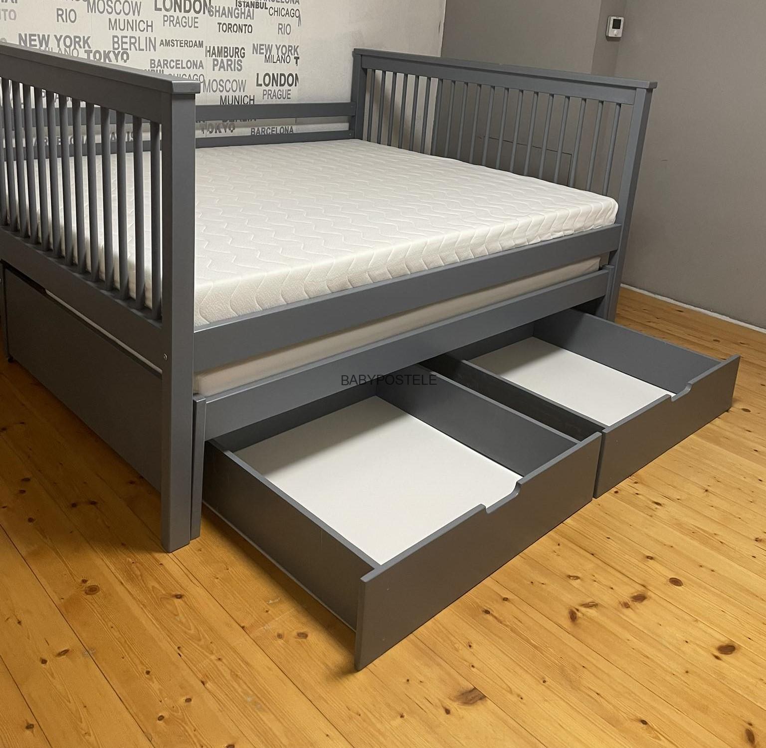 ČESKÁ VÝROBA-postel Romance 200x120 cm pro 2-3 osoby, barva masívu na výběr