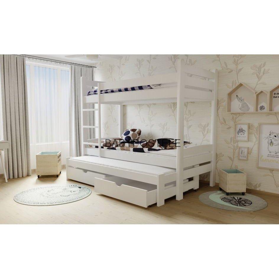 Patrová postel pro 3 děti 180x80 cm