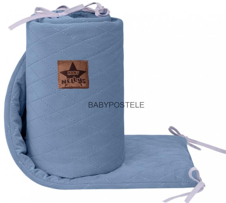 Prošívaný Velvet mantinel 180x30 cm - jeans