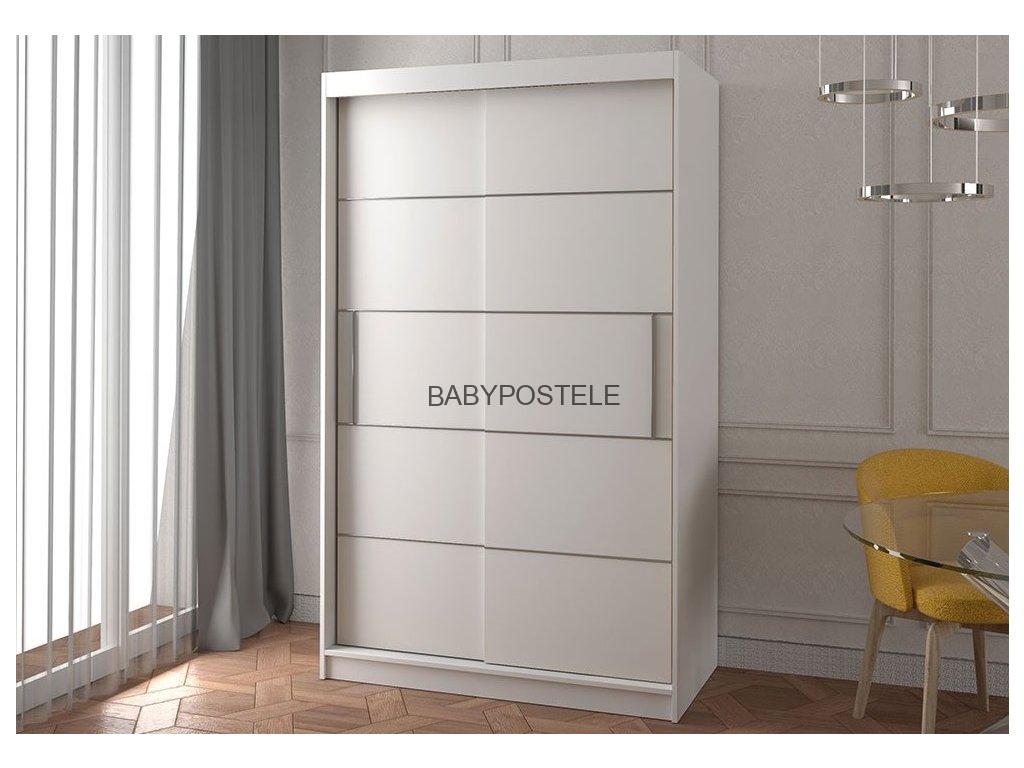 Šatní skříň 120 cm bílá