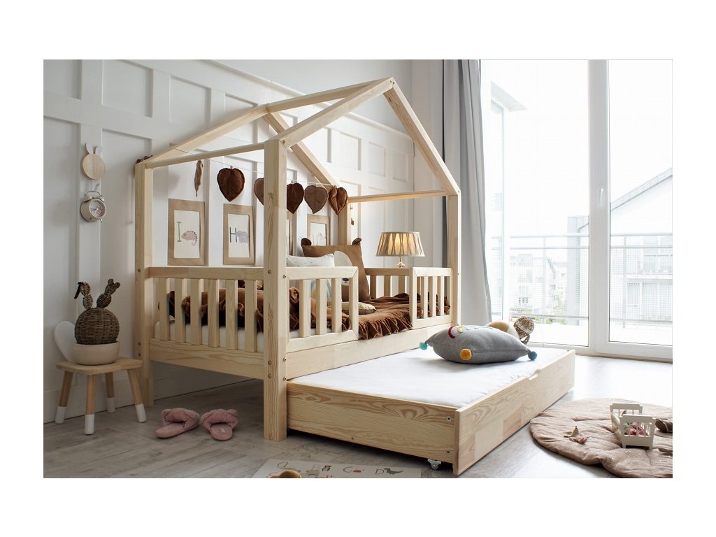 Domečková postel s přistýlkou 160X80 CM HOUSE BED DUO