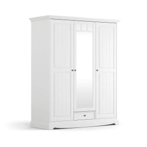 Dřevěná šatní skříň se zrcadlem Belluno Elegante