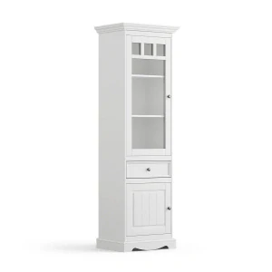 Úzká dřevěná vitrína Belluno Elegante 