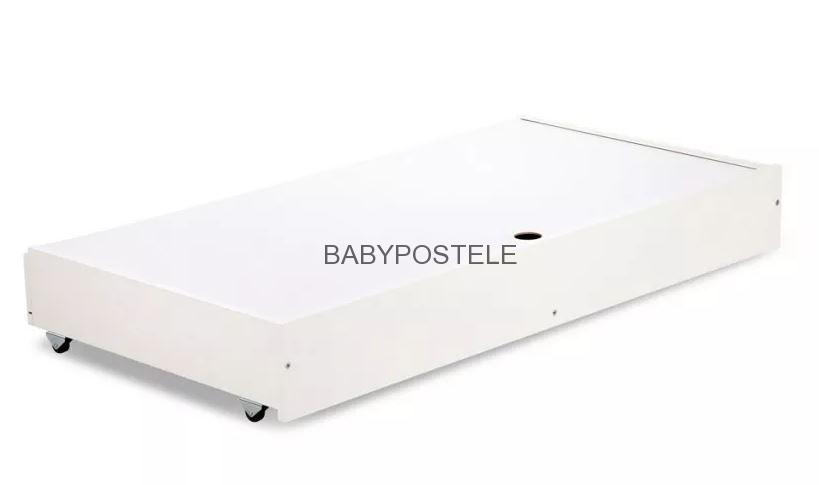 Postýlka SAFARI bílá se šuplíkem, 120x60