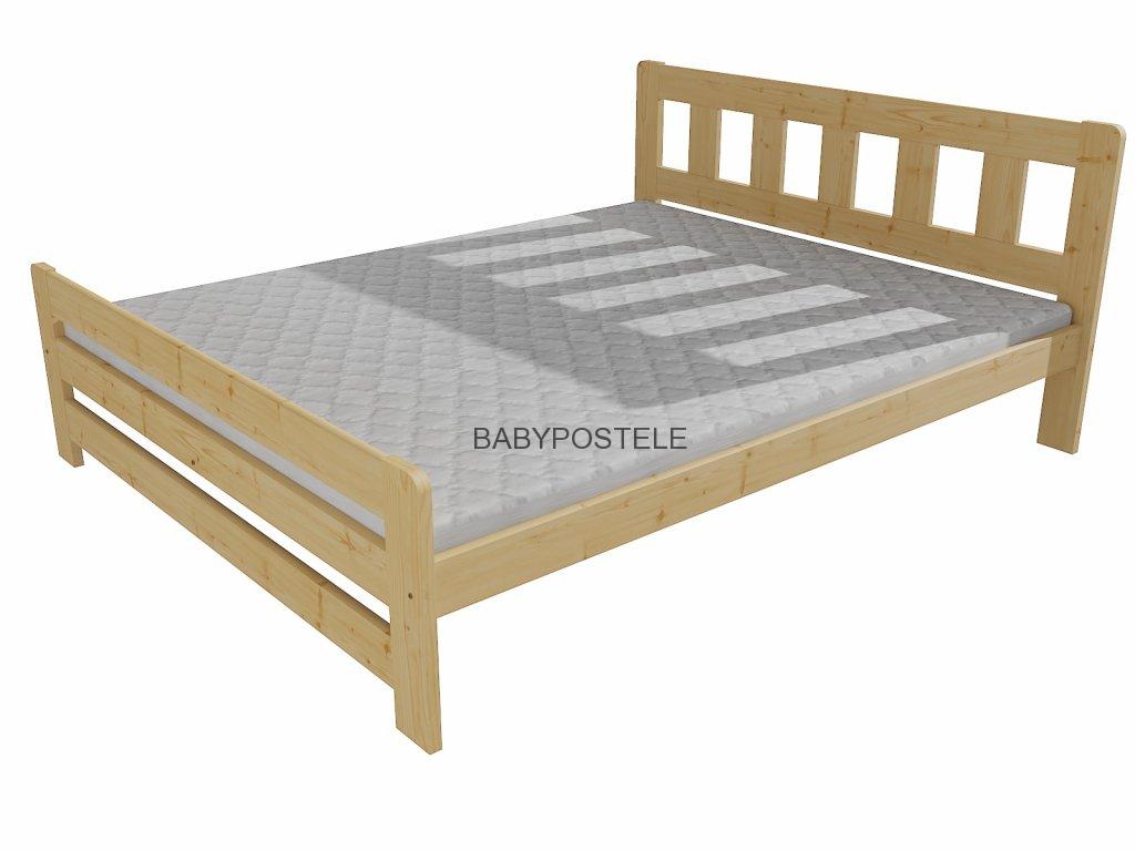 Manželská postel z masívu - lak 140x200cm