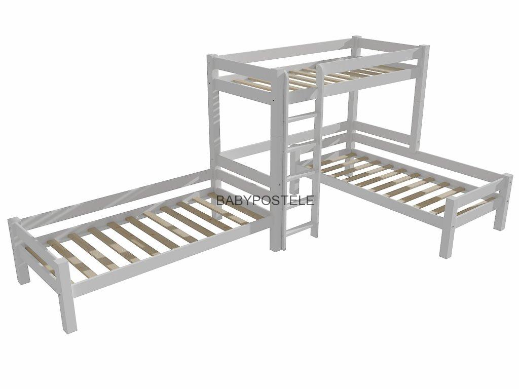 Trojlůžková patrová postel 200x90
