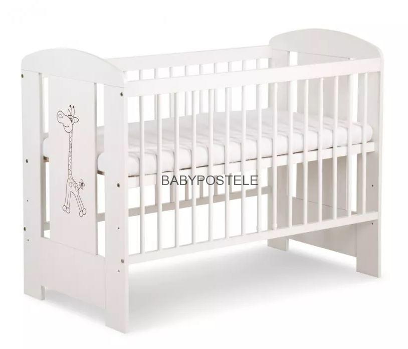 Postýlka SAFARI bílá se šuplíkem, 120x60