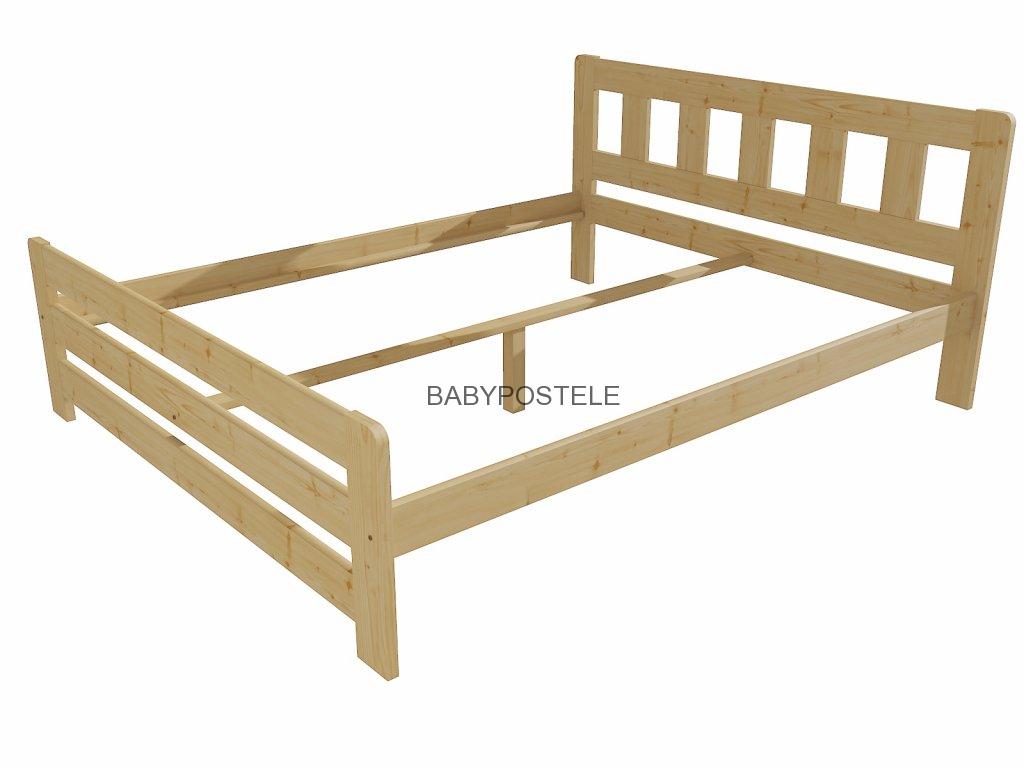 Manželská postel z masívu - lak 140x200cm