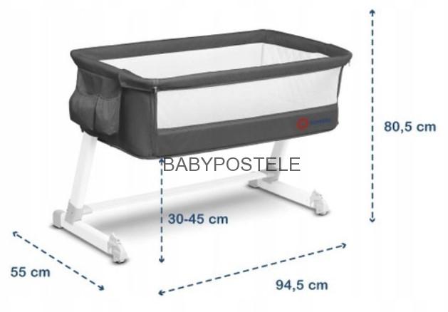 Cestovní postýlka - Dark Grey