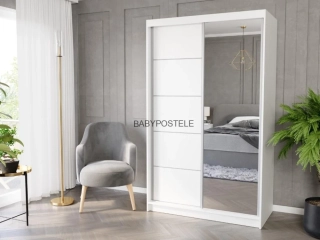 Posuvná skříň 120 cm se zrcadlem