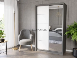 Posuvná skříň 120 cm se zrcadlem