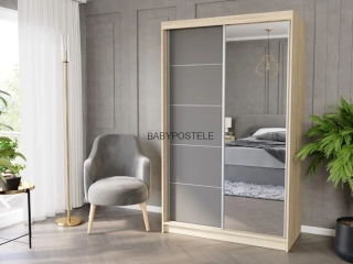 Posuvná skříň 120 cm se zrcadlem